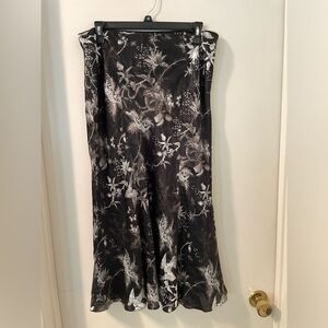 ALLSAINTS Elly Silk Blend Evolution Midi Pencil Skirt Size 10